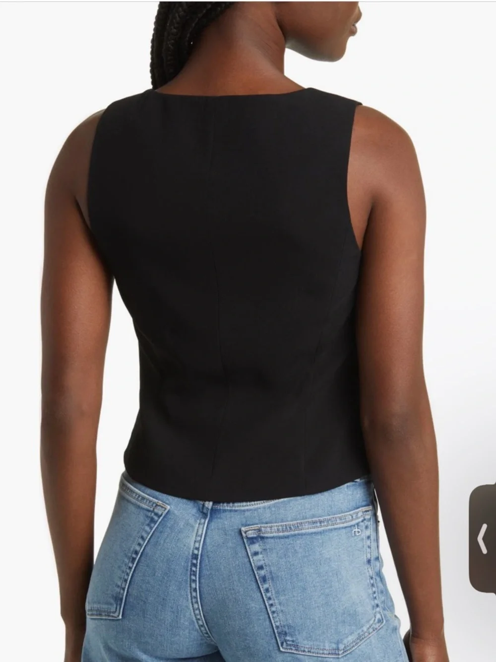 Rag & Bone Mariana Crepe Vest Size 4 $298 Women's Sleeveless Black Size 4 NWT - Picture 3 of 6